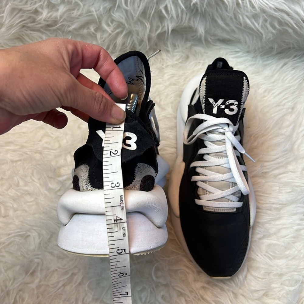 adidas Men’s Y-3 Kaiwa Black/White Chunky Futuristic Sneakers Size 8 US - Picture 11 of 17